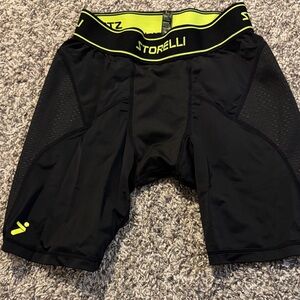 Storelli Men's Black Compression slider Shorts for Soccer Basketball